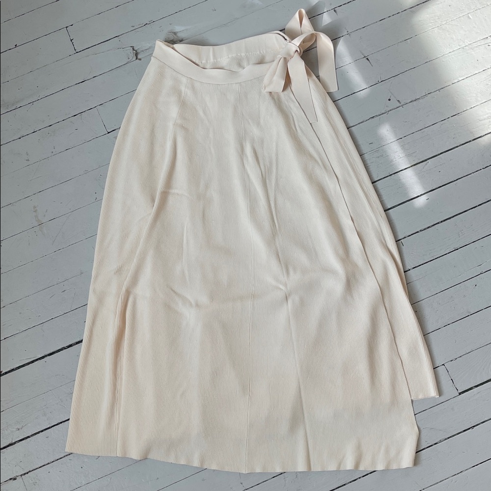 Live The Process Cream Women's Wrap Skirt, Midi (Casual, Ballet, Fitness)